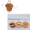 Cesta tejida de ratán sintético para almacenar jengibre y ajo, cesta de pared para cocina, pequeña cesta colgante, artefacto para almacenar jengibre y ajo, sin perforaciones