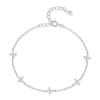 Pulsera de trébol de cuatro hojas de plata esterlina S999 para mujer, estilo transfronterizo europeo y americano, simple, de circonita, lujo ligero de nicho, temperamento, joyería de alta gama