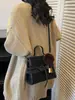 Bolsa de Ombro de Camurça Fosca Retrô de Inverno Grande Capacidade para Mulheres Bolsa Quadrada Pequena de Ombro Único Transversal com Textura Simples