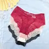 Ropa interior de encaje para mujer Comercio exterior Ropa interior de cobertura media de glúteos Tangas sexys y cómodas de encaje para mujer