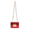 Minibolso de charol para mujer con patrón de cocodrilo, brillante, con cierre, pequeño bolso cuadrado, primavera y verano 2023, bolso bandolera de cadena con corazón para niña