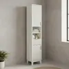 Gabinete Alto de Puerta con Diseño Ranurado de Alta Venta Transfronteriza para Baño, Suministro Directo desde Fábrica, Gabinete Alto para Apartamentos Pequeños, Gabinete de Baño, Sala de Estar, Gabinete Alto para Pasillo