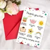 Tarjeta de Agradecimiento Transfronteriza Temu con Sobre, Diseño Lindo de Dibujos Animados, Tarjeta de Regalo para Amigos y Niños, Tarjeta con Mensaje de Agradecimiento