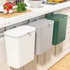 Nova Lixeira com Tampa Deslizante, Multifuncional, Lixeira para Porta de Armário ou Parede sem Furos, Recipiente para Lixo Orgânico de Cozinha