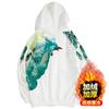 Sudadera con Capucha de Terciopelo Bordada Pesada de Pavo Real para Otoño e Invierno, Suéter de Manga Larga para Hombre, Tendencia Nacional, Oversize, Chaqueta de Moda para Pareja