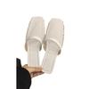 Baotou - Pantuflas de media caña para mujer, ropa de exterior de verano 2024, nueva moda, sandalias Muller transpirables de malla que combinan con todo, a la moda