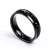 Venta al por mayor directa de fábrica comercio exterior nuevo anillo coreano diamante negro moda acero inoxidable anillo de acero de titanio para hombre