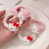 Linda Diadema de Gatito de Dibujos Animados Estilo Coreano para Niña Cuerda para la Cabeza de Bucle Intestinal Pequeño Banda de Goma Dulce de Alta Elasticidad Cuerda para el Cabello Accesorios para el Cabello
