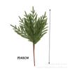 Transfronterizo Tacto de Goma Suave Simulación Rama de Aguja de Pino Norfolk Adorno de Decoración Navideña Planta Verde Aguja de Pino Artificial Enrollada a Mano