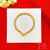 Pulseira masculina de latão banhada a ouro com estampa de chefe Pulseira masculina com cabeça da sorte e grande chefe, pulseira masculina espessada, joias para atacado