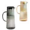 Venta al por mayor de fábrica traje de juego de vasos de vidrio con patrón vertical japonés botella de agua fría para el hogar botella de agua fría resistente a altas temperaturas botella de agua de gran capacidad