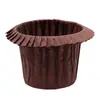Forno de assar forma de papel para bolo 30 cartola Chapéu de palha Cup Filme de renda Cup Forma para muffin branco Marrom
