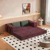 Sofá-Cama Dobrável de Três Lugares para Apartamento Pequeno, Comprimido a Vácuo, Dupla Finalidade, com Esponja de Alta Densidade e Veludo para a Sala de Estar