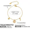 Conjunto de Pulsera y Collar con Colgante de Corazón y Candado Redondo Acero Inoxidable Chapado en Oro de 18 Quilates Combinación Romántica para Citas Accesorios para Mujeres