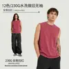 Amazon Transfronterizo 230g Algodón Puro Lavado Vintage Cuello Redondo Sin Mangas Camiseta Hombre Estilo Americano Marca de Tendencia Chaleco Venta al por Mayor