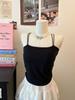 Camisola Verde Calada para Mujer, Ropa de Verano Exterior, Hermoso Espalda de Sujetador, Top Corto Delgado sin Mangas Integrado