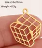 Material de Acero Inoxidable Transfronterizo Personalizado Alien Cubo de Rubik Cohete Dinosaurio Guante de Boxeo Colgante de Dibujos Animados Listo para la Venta