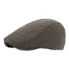 Gorra Plana Retro Clásica para Hombre de Otoño e Invierno Boina de Tweed Espiga Boina de Pico Estilo Británico para Mujer Tendencia