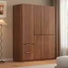 Armario para Uso Doméstico, Gabinete de Almacenamiento para Dormitorio, Armario Económico para Niños de Tipo Dividido con Doble Puerta para Apartamentos de Alquiler, Gabinete para Ventana de Mirador