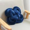 Almofada de Nó Ultra Macia Tecida à Mão com Elastano Estilo Ins Selecionada Cuidadosamente, Almofada Decorativa de Janela Trevo de Quatro Folhas, Sofá de Casa