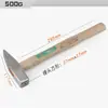 Martillo de Ajustador con Mango de Madera Maciza, Martillo de Hierro, Martillo de Mano, Martillo Clavador Multifuncional de Acero de Alto Carbono, Martillo con Mango de Fibra de Cabeza Plana