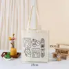 Bolsas de Algodón para Graffiti DIY Infantil, Bolsas de Lona Dibujadas a Mano con Líneas, Patrones de Logotipo Personalizables, Bolsas de Algodón Listas, Venta al por Mayor en Grandes Cantidades