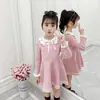 Amazon Vestido Largo Plisado de Manga Larga para Niñas Pequeñas Elástico Acanalado Fluido Línea A Oscilante Vestido de Fiesta Princesa