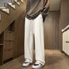 Calça Casual Estilo Americano com Forro de Lã para Homens, Calça Esportiva Tamanho Grande Outono e Inverno 2026, Calça de Marca Tendência Solta com Caimento Largo