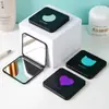 Mini espejo de maquillaje, espejo pequeño portátil, espejo doble plegable lindo para mujeres, espejo de tocador de mano para estudiantes, venta al por mayor