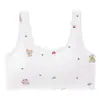 Sujetador tipo chaleco sin costuras de verano, estilo fino, estampado, con tirantes anchos, sin varillas, sujetador cómodo para niñas jóvenes