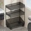 Estante de almacenamiento para detergente de lavandería, organizador de baño, carrito pequeño de pie para balcón, estante de varios niveles, organizador de artículos de limpieza para baño