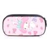 2024 Sanrio Melody Caixa de Papelaria Estojo para Canetas Desenho Animado Fofo Estojo para Canetas Meninas Tecido Camada Única Zíper Caixa de Lápis