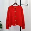 Cardigan de Punto de Color Sólido con Nuevo Diseño Otoño 2026 Estilo Coreano Holgado Perezoso Chaqueta Suéter para Mujer