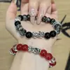 Pulseira de Contas Pixiu Antiga Feita à Mão Estilo Casal Original Pulseira Masculina Pulseira Feminina Joia de Pulso Estilo Chinês Novo
