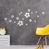 Pegatinas de Espejo de Flores Acrílicas de Venta Caliente Adhesivas Decoración Embellecimiento de Pared de Sala de Estar Espacio Lente Impermeable Pegatinas de Pared