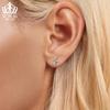 Exquisitos pendientes Evelle de pequeñas flores en plata de ley s925, pendientes floreados de viajero frecuente, joyería de moda, pendientes para mujer que combinan con todo.