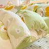 Juego de cama de dibujos animados de algodón puro de cuatro piezas 2025 Nuevo Invierno Ropa de cama para niños Sábanas Cubre edredón Juego de cama de tres piezas para dormitorio