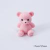 Nuevos Mini Adornos de Animales Caricatura Estéreo Color Sólido Oso Accesorios DIY Venta al por Mayor Estéreo Color Sólido Oso Sentado Accesorios