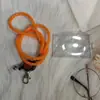 Lanyard retráctil de diamantes de imitación con hebilla de fácil extracción, clip para insignia, cuerda de red de pesca larga de lujo incrustada de diamantes, anti-pérdida, anti-robo
