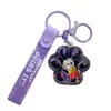 Miniatura Cartoon com Óleo e Areia Líquida Chaveiro Panda Chaveiro de Carro Requintado Pingente de Bolsa Pequeno Presente Venda por Atacado
