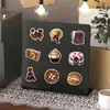 20 Piezas de Marrón Estilo Ins Lindas Pasteles Estilo Realista Decoración Personalizada Creativa para Refrigerador Hogar Bricolaje Pegatinas Magnéticas Suaves Venta al por Mayor