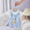 Roupa Infantil de Verão para Bebês Meninos Meninos Meninos Meninos Algodão Bonito Desenho Animado Manga Curta Roupa de Escalada Roupas de Bebê Estilo Coreano