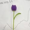 Acabado Tulipa Flor Artificial Tecido à mão Lã Falsa Flor Dia das Mães Dia do Professor Flor Presente Presente Vaso de Flores
