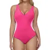 Novo Maiô Europeu e Americano Dividido Feminino Sexy Hot Girl Biquíni Decote V Combinando Cores Slim Amazon Cruzamento de Fronteira Bikini