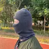 Gorro de Punto de Invierno Gorro de Lana para Adultos para Exteriores a Prueba de Frío y Cálido Gorro de Tejer con Ojo Descubierto de un Solo Agujero Gorro de Terciopelo Engrosado