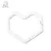 Hebilla de Resorte de Corazón de Píxel de Aleación Anillo Abierto Llavero con Forma Especial Hebilla para Joyería DIY Accesorios de Ferretería para Ropa y Equipaje