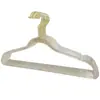 Perla de internet acrílica linda cristal percha ropa mujer sin costuras hogar plástico transparente tienda de ropa percha polvo dorado