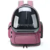 Mochila Transportadora para Gatos Ventilada con Ventana de Burbuja, Bolsa de Viaje Plegable para Mascotas Aprobada por Aerolíneas para Gatos o Perros Pequeños de hasta 15 libras, Diseño Plegable Transparente para Senderismo/Coche/Avión