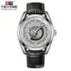 Reloj Suizo 2025Tevise Tewei para Hombre Reloj Mecánico Totalmente Automático Reloj con Correa de Acero Tiktok