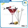 Venta al por mayor Acero Inoxidable 304 Brochetas para Martini Palillos de Cóctel Palillos para Aceitunas Tenedores para Frutas Brochetas de Acero Brochetas para Postre Palillos para Frutas